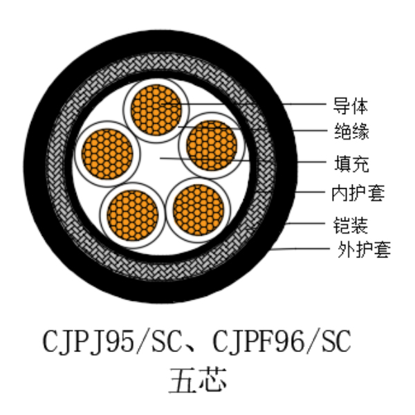 铜芯交联聚乙烯绝缘低烟无卤船用电力电缆-CJPJ95/SC-0.6/1kV、CJPF96/SC-0.6/1kV